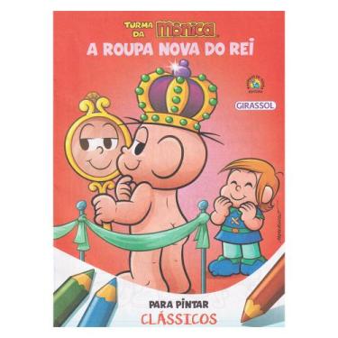 Imagem de Livro Para Pintar Turma Monica Lembrancinha A Roupa Nova Rei - Girasso
