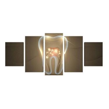 Imagem de Quadro Mosaico Par Sala 5 Partes Consultorio Dentista - NEYRAD