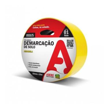 Imagem de Fita Demarcação De Solo 50mmx15m 1 Rolo - Adere