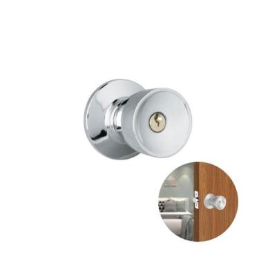 Imagem de Fechadura Inox Externa Cilíndrica Tulipa Cromada Broca 90 Mm - Soprano