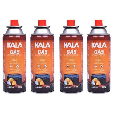 Imagem de Kit 4 Refil de Gás Butano p/ Maçarico 227gr - Kala