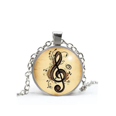 Imagem de Colar Clave de Sol Símbolo da Partitura Musical Unissex - RECANTO ASTR