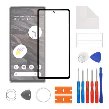 Imagem de SwarKing Substituição de lente de tela externa de vidro frontal de vidro de exibição compatível com Google Pixel 7a com kit de reparo