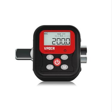 Imagem de Adaptador de torque digital de 1/5.1 cm, 200 Nm, 340 Nm, conversor de chave de torque digital com ± 2% de precisão, valor predefinido, campainha e indicadores LED para carro (VDTA-200)