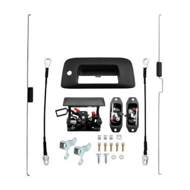 Imagem de Kit de reconstrução de trava de porta traseira, compatível com Chevy Silverado GMC Sierra 2007-2014, substitui # 15140549 25838260 20927958 23158822 22755303, peças de porta traseira, cabos de trinco
