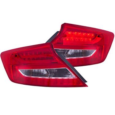 Imagem de AnzoUSA 321312 Luz traseira LED vermelha/transparente para Honda Civic