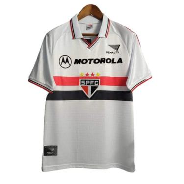 Imagem de Camisa São Paulo I Retrô Penalty 2000 Motorola, P, Branco