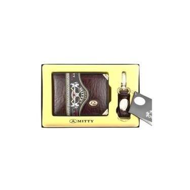 Imagem de Kit Carteira Masculina Mitty + Chaveiro Couro - M1SCH CF
