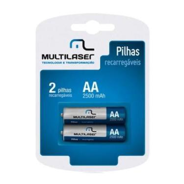 Imagem de Pilha Recarregável AA Multilaser CB053 - 2500 mAh - com 2 unidades