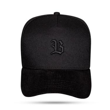 Imagem de Boné Blck Brasil Snapback Aba Curva Logo B Básico Bordado, Preto, UN