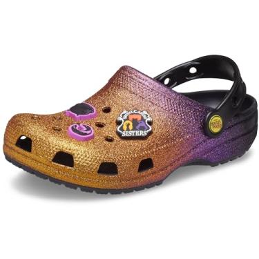 Imagem de Crocs Tamanco unissex masculino e feminino clássico Disney Hocus Pocus, Glitter de Halloween, 11