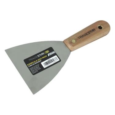 Imagem de Espátula 10 cm Aço Inox Multiuso P/ Chapa  Gesso Drywal - Tradestar