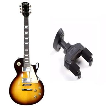 Imagem de Kit guitarra les paul  land dark suporte de parede pf-c50