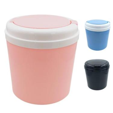 Imagem de Cesto De Lixo Lixeira De Mesa Pequeno Plástico Trava Click - Micromax,