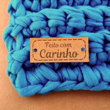 Imagem de Etiqueta Personalizada Palavras Prontas Feito com Carinho 50 unidades 