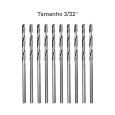 Imagem de Broca em HSS Aço Rápido DIN 338 3/32"  C/ 10 Un Tradestar