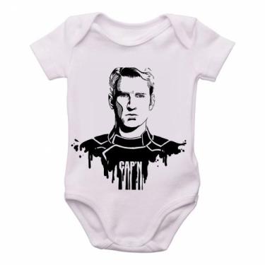 Imagem de  body nenê criança roupa bebê Capitão América  Steve - Empório Dutra, 