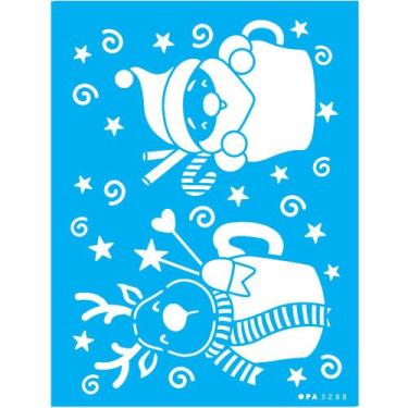Imagem de Stencil de Acetato para Pintura Opa 15x20 3288 Natal na Caneca