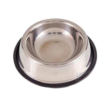 Imagem de Comedouro / bebedouro inox com pé antiderrapante 1l 5,5x26cm - YAHA