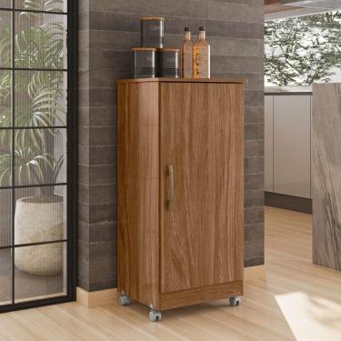 Imagem de Armário Multiuso Baixo com Rodizios 49x102cm Lirio Moval Naturale