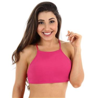Imagem de Biquini top cropped faixa com bojo removível frente única de amarrar n