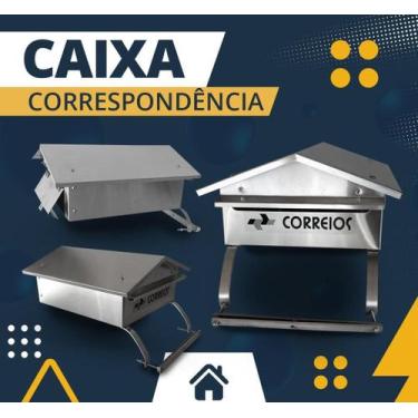 Imagem de Caixa Correio Tradicional Cartas Suporte Cerca 18 x 23 cm - Fundição P