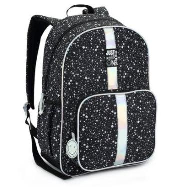 Imagem de Mochila Costas Escolar Juvenil Menina Just Reforçada Grande Denlex-Feminino