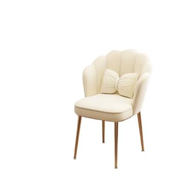 Imagem de Cadeira de escritório ergonômica Cloud Comfort - perfeita para uso doméstico e escritório (esponja confortável] pernas douradas - bege [almofada borboleta])