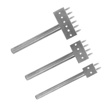 Imagem de Ferramenta de Perfuração de Espaçamento, Perfurador de Couro Durável, Produtos de Couro Artesanal Antiderrapante para Couro (Espaçamento 8mm (2+4+6))