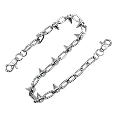 Imagem de Corrente de calça vintage rebite para homens e mulheres corrente de jeans chaveiro de motociclista hip hop corrente para apresentações de música festival punk rock concerto Y2K acessórios góticos,