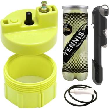 Imagem de BALL RESCUER: Kit premium de pressurizador de bola de tênis – Converte o recipiente de bola de tênis compatível em um pressurizador de 30 psi e estende a bola (inclui kit de manutenção, recipiente e