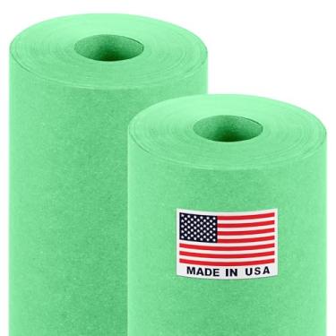 Imagem de Paclord Rolo de papel kraft verde de 45,7 cm x 3048 cm (pacote econômico com 2), espessura de 20,4 kg, feito nos EUA, papel kraft colorido para escola, papel kraft de boletim - inodoro, não tóxico,