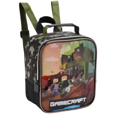 Imagem de Lancheira Térmica Infantil Minecraft Escolar Menino - Denlex