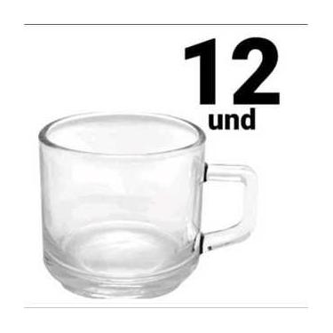 Imagem de Xícaras de vidro Café Chá sem Pires Peças 176ml - Em casa Tem Glass, 1