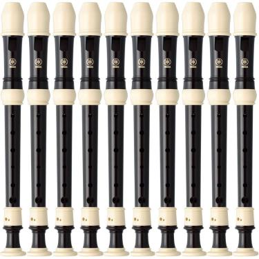 Imagem de Kit 10 Flautas Doce Soprano Barroca Em C YRS-302BIII Yamaha
