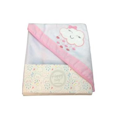 Imagem de Toalha de Banho para Bebê Bordada Menino e Menina 82x70cm - Happy Baby