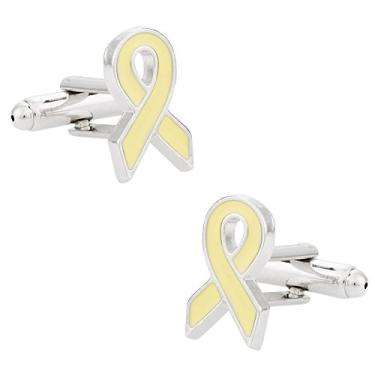 Imagem de Abotoaduras de fita amarela Cuff-Daddy para Troops