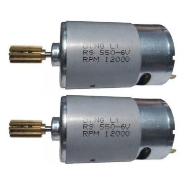 Imagem de 2 Motores 6v 12 Ah Para Moto Elétrica Da Bandeirante, Cinza