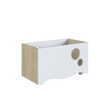 Imagem de Caixa Organizadora de Brinquedos Infantil com Rodízios Encanto Araguaia/Branco - Completa Móveis