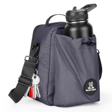 Imagem de Sports rabbit Lancheira térmica masculina – bolso frontal compatível com garrafas YETI de 40/850 g – Bolsa térmica à prova de vazamento, Oxford revestido com cera resistente à água – perfeita para