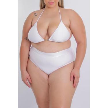 Imagem de Biquini Feminino Plus Size Top Cortininha Calcinha Hot Paint Cos ALto 