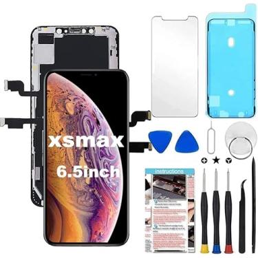 Imagem de Tela de substituição para iPhone Xs Max de 6,5 polegadas, tela LCD sensível ao toque 3D com ferramentas de reparo completas (modelo A1921, A2101, A2102, A2103, A2104)