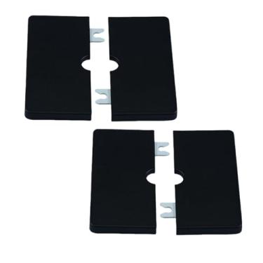 Imagem de Flange de tubo dividido de parede, placas de cobertura de encanamento de flange de chuveiro quadrada placa de cobertura para torneira de chuveiro fixa tubos padrão (preto, 22 mm/0,86 pol.)