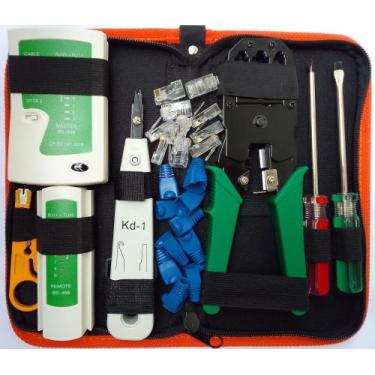 Imagem de Ferramentas Instalação Rede Kit Testador Cabo Lan Rj45 Rj11 - MULTIKIT