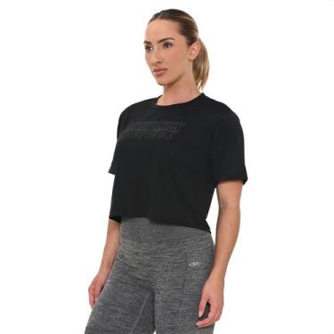 Imagem de Camiseta Box Treino Olympikus Feminina, Preto, G