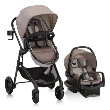 Imagem de Bebê Conforto Evenflo Pivot Carrinho de Passeio para 2 a 15 kg, Arenito Bege