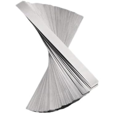 Imagem de Tira de níquel 99,6% puro para aba de solda para lítio de alta capacidade, bateria Li-Po, pacote de bateria e soldagem a ponto, 18650 21700 26650 (tiras, 100, 2 x 8 x 100)