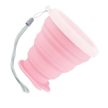 Imagem de Copos dobráveis ​​para viagem, copo dobrável - Cup de silicone dobrável portátil de 200 ml com tampa de pata de gato | Drinkware reutilizável, garrafa de água potável para viajar ao ar livre