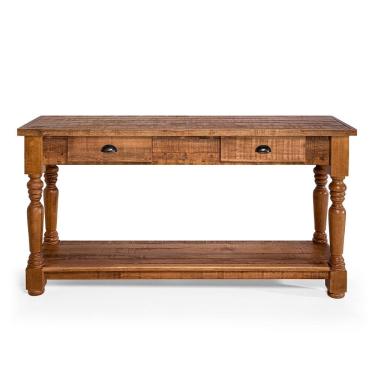 Imagem de Aparador Rústico Decorativo em Madeira Maciça Bh 150cm com Pés Torneados - Natural