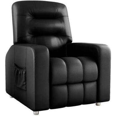 Imagem de Poltrona do Papai Reclinável Matrix Azera Em Tecido Sintético Preto - 